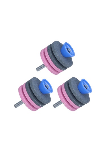 Springsun 3 Adet 4 Katlı Korundum Taslağı, Çim Biçme Makinesi Bıçağı Kesici Takımı, Kolay Kurulum, Dayanıklı Kesici Aparatı