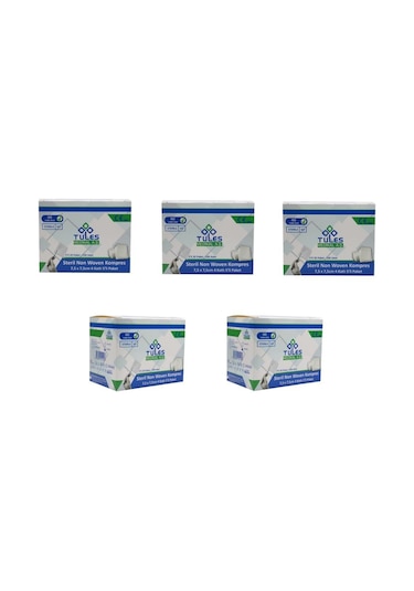 Tules 5'li Steril Non Woven Kompres Spanç 7.5 X 7.5 CM 500 Adet