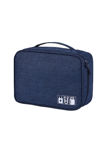 Yifomall Büyük Boy Çok Amaçlı Dijital Depolama Çantası - Usb Kablosu, Powerbank, Kulaklık İçin Bölümlü Ve Ayarlanabilir Tasarım - Poliester Malzeme