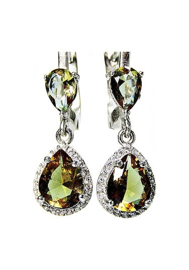 Gümüş Damla Zultanit Taşlı Kadın Küpe