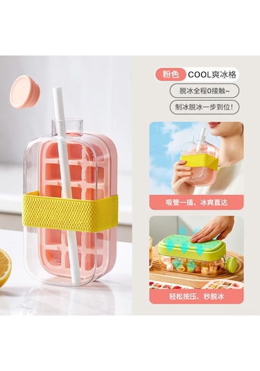 Youtek Büyük Boy Yeşil Silikon Buzluk Botu, 2'li 1 Kapaklı Buz Hazırlama Kabı, Kolay Çıkarılabilir Buz Küpleri, Ev Kullanıma Uygun, Kokteyl-whiskey-ıçecekler İçin Yeşil