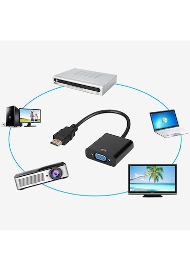 HDMI To Vga HDMI To Vga Adaptör Çevirici Dönüştürücü