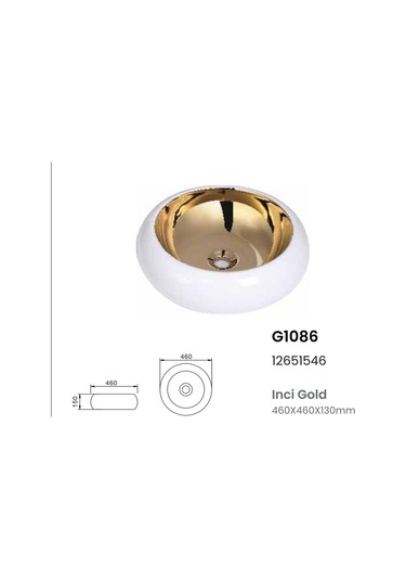 Boheme Tasarım Şık Lavabo Gold