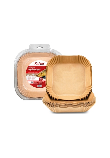 Kafem Airfryer Pişirme Kağıdı Kare 20 x 25'li 20 CM