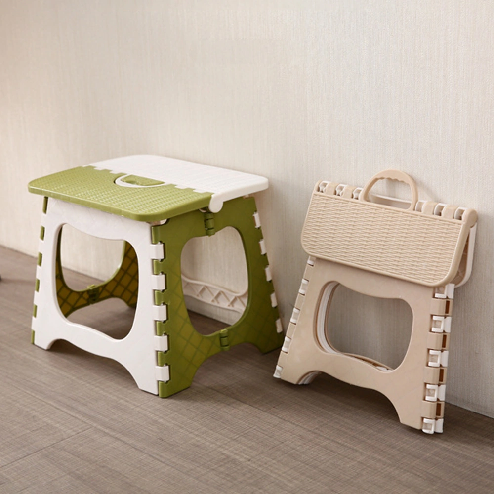 Youmex Yeşil Küçük Boy Taşınabilir Plastik Katlanabilir Tabure - Banyo, Bekleme Ve Ev Kullanıma Uygun Yeşil