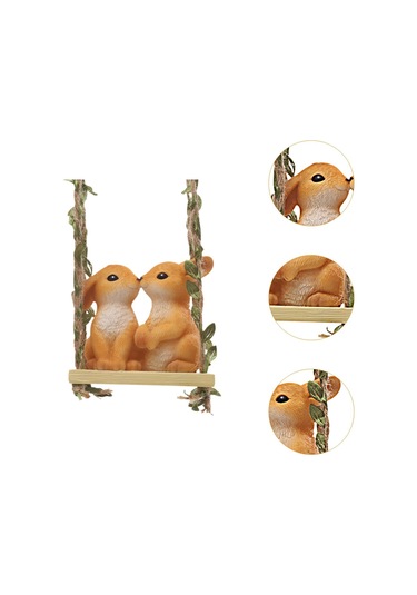 Homyl Swing Hayvan Bahçesi Komik Hediye Açık Tavşan-heykeli