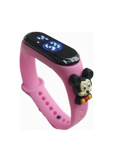 .japanex Renkli Figürlü Dokunmatik Dijital Çocuk Saati Pembe Minniemouse 123231486