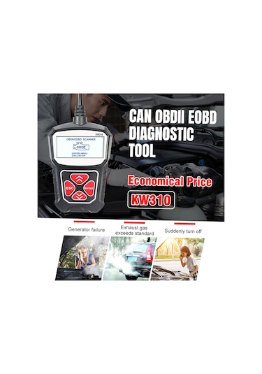 Konnweı-k15034b Konnweı Kw310 Evrensel Araba Tarayıcı Profesyonel Otomotiv,siyah