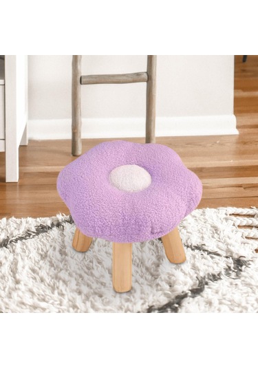 Suntek Ayaklık Puf Karikatür Çiçek Şekilli Kanepe Menekşe Menekşe