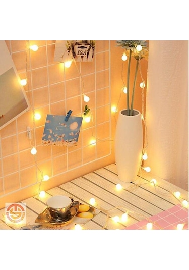 Technosmart 20 Ledli Kumandalı 8 Modlu Dekoratif Led Sarı Işık Pi