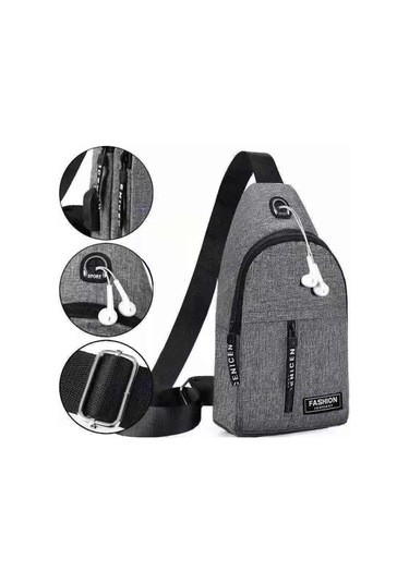 Erkek Göğüs Çantası, Omuz Çantası Siyah