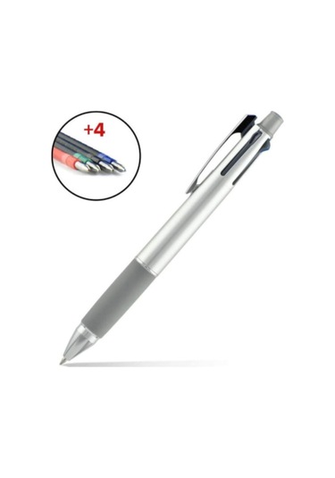 L Fonksiyonel 4 Renk Tükenmez+0.5 Mm Versatil Kalem Gri