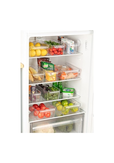 2'li Buzdolabı Düzenleyici - Şeffaf Buzdolabı Içi Düzenleyici Organizer 10 X 32,5 X 10 Cm Şeffaf