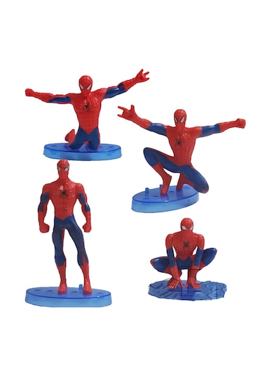 Spiderman - Örümcek Adam 5-7 Cm 7 Li Tam Set Oyuncak Figür Pasta Süsü Spider - Man