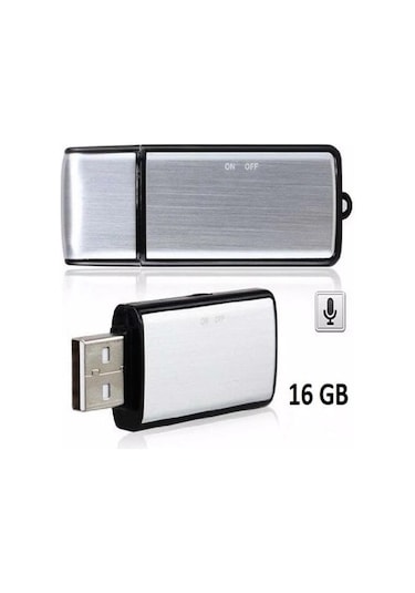 USB Ses Sensörlü Dijital 16 GB Mini Ses Kayıt Cihazı