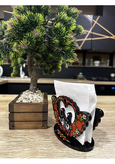 Olimp Suveniry Ahşap Mendillik Göçebir Tüyleri 218890101 Siyah