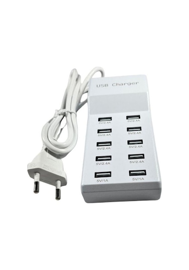 10 Port Çoklu Usb Şarj Devresi 1 Adet