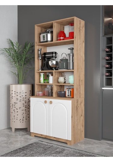 Bohem Çok Amaçlı Kiler Mutfak Dolabı - Beyaz N Model Beyaz N Model