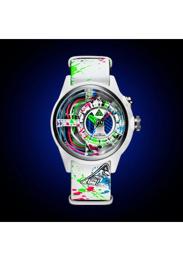 The Electricianz The Neon Z Black & White - Arty Edıtıons Unisex Kol Saati