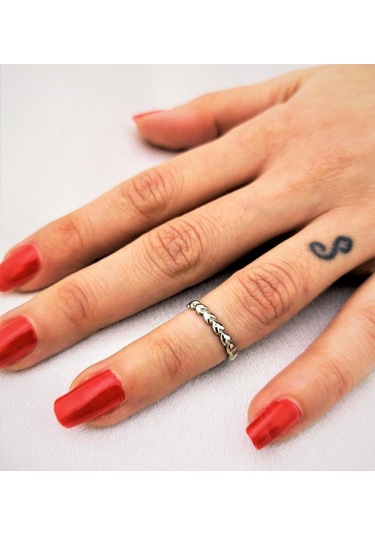 GÜMÜŞ KAPLAMA KARARMAZ TAM TUR KALP FİGÜR ALTTAN AYARLI EKLEM YÜZÜK-YÜZÜK21 Gümüş