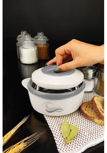 Digithome Ckr3148 Paslanmaz Çelik Hazneli Yemek Termosu 500 ML Beyaz