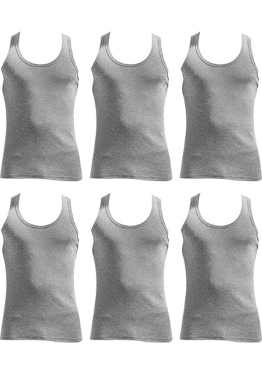 Josejuan 6'lı Erkek Atlet %100 Pamuk Suprem 3300-6'lı Gri Melanj