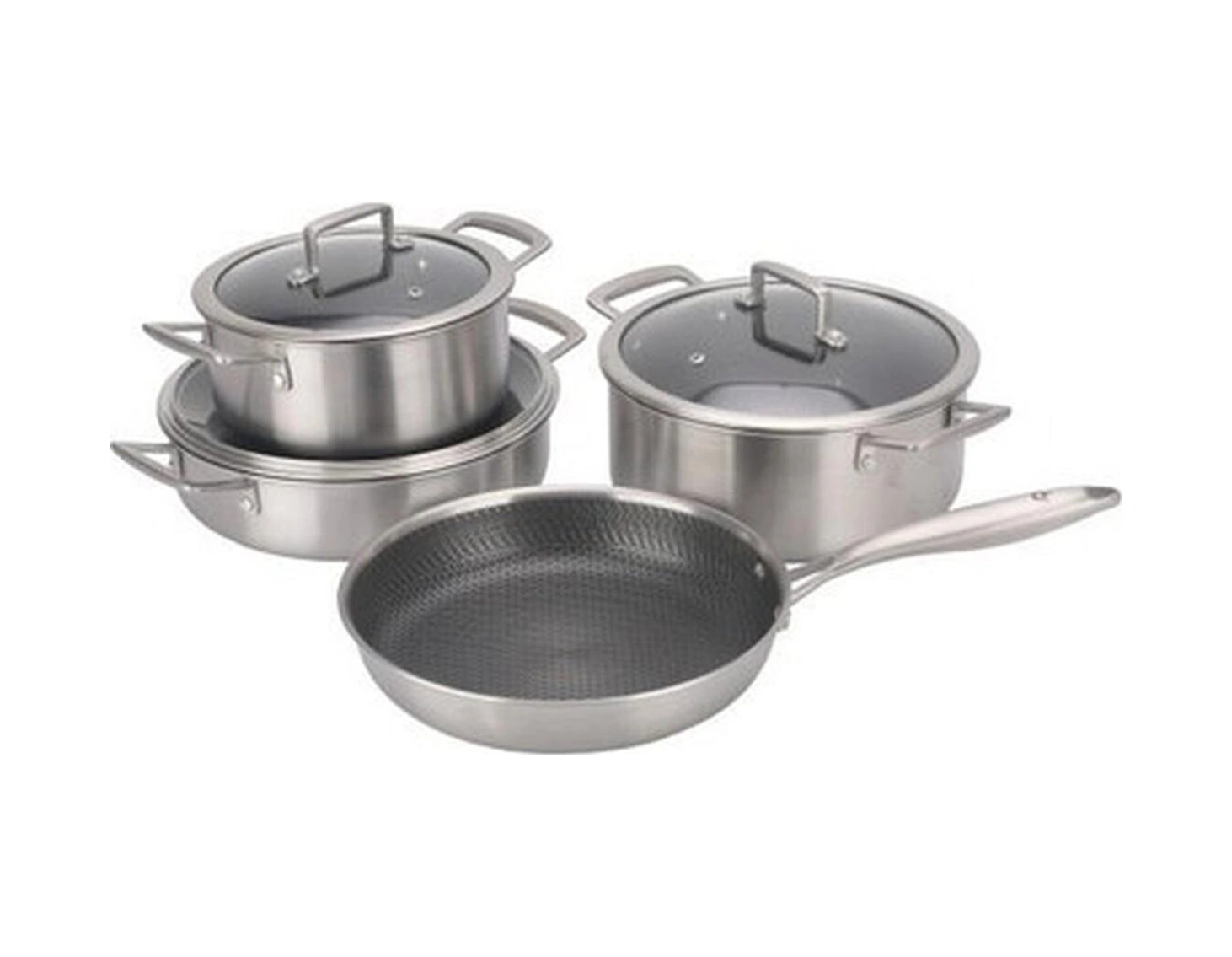 Maxx Doria Steel Fusion 7 Parça Tencere Takımı Bakır - Siyah