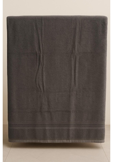 Banyo Havlusu %100 Pamuk 100 X 150 Cm Koyu Gri