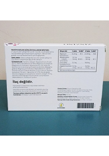 Zinzino Viva+ Doğal Noottropik Safran Gıda Takviyesi 60 Tablet