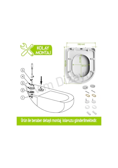 Aqua Bagno Zero Yavaş Kapanan Klozet Kapağı - Duroplast