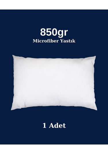 Microfiber Kumaş Boncuk Silikonlu 850gr Beyaz Yastık 50x70 Beyaz
