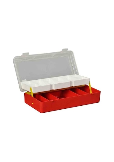 Powerex Şeffaf Kapaklı Raflı Balıkçı Malzeme Organizer