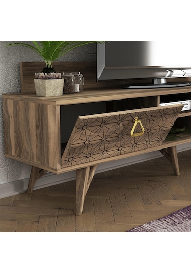 Dekorister Exclusive Yakamoz Tv Ünitesi Ceviz Dekorister Exclusive Yakamoz Tv Ünitesi Ceviz