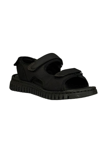 Forelli 38506 Arya-g Siyah Kadın Comfort Deri Sandalet