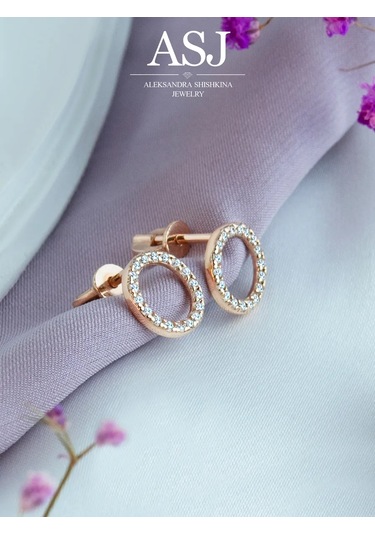 Asj Altın Gümüş Çivili Halka Küpe, 925 Ayar Gümüş. 386441558 Altın