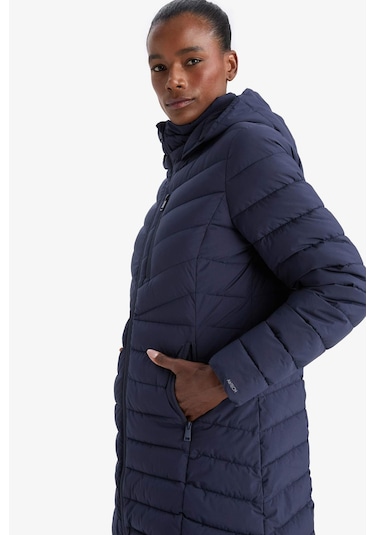 Defacto Defactofit Su İtici Regular Fit Kapüşonlu Şişme Parka Mont C6035ax25wnnv251 Lacivert-nv251