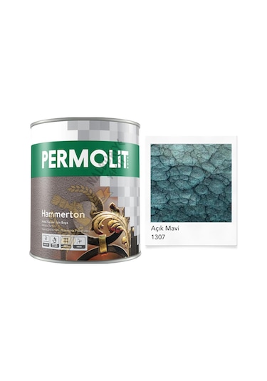 Permolit Hammerton Dekoratif Metal Boyası Açık Mavi 0.65 Lt.
