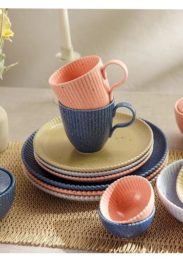 Dolana Porselen Çay Ve Kahve Fincanı "coral" 350 Ml Hediyelik 293803977 Pembe