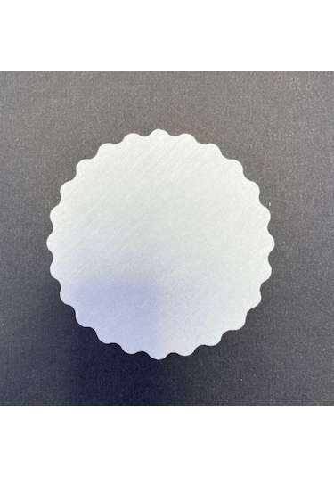 500 Adet Tek Kullanımlık Beyaz Desenli Kağıt Bardak Altlığı 80 Mm Beyaz