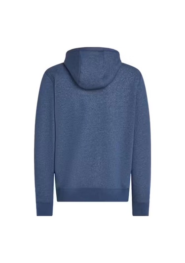 Erkek Kapüşonlu Logo Baskılı Sweatshirt - Mavi Aegean Sea Heather