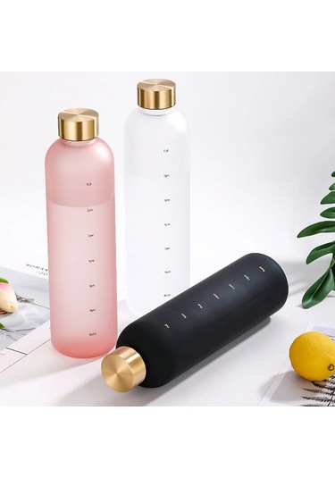 1000ml Su Şişesi Spor Su Bardağı Pp Monokrom Spor Su Isıtıcısı Çok Renkli