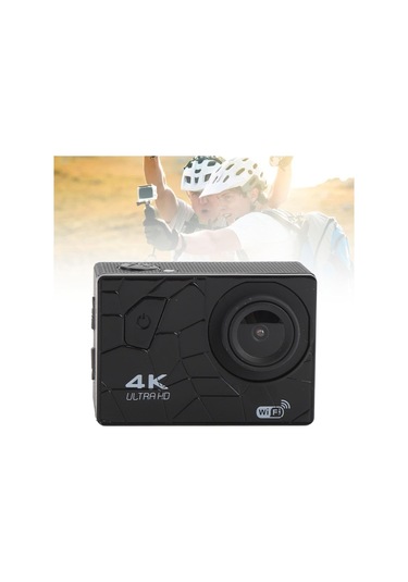 Motorsiklet,kurye İçin Aksiyon Kamerası 2 İnç Hd Ekran Suya Karşı Dayanıklı 170 Derece Geniç Açılı Siyah