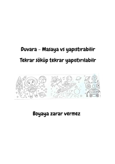 Carioca 4'lü Boyama Seti +lino Yapışkanlı Boyama Kağıdı 86x20 Cm Dream Space
