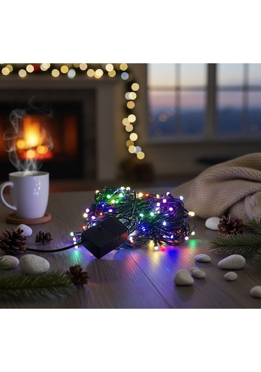 100 Led Damla Uçlu Dekoratif Led Işık - 10 Metre Renkli