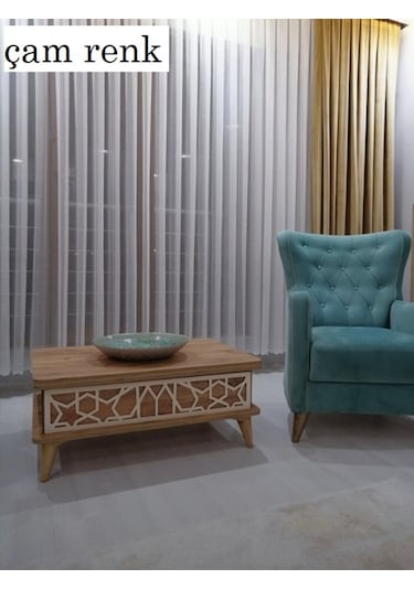 Rosa Desenli Akıllı Sehpa Çekmeceli, Sihirli Sehpa