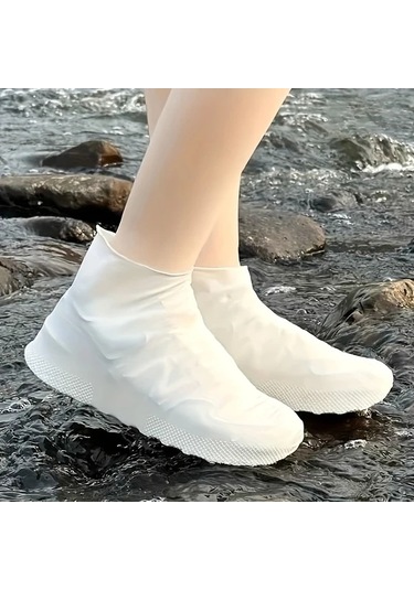 Willowhaven 5 Pairs Mixed Colors Su Geçirmez Lateks Ayakkabı Kılıfları Erkek Ve Kadın İçin Kalın Kaymaz Dayanıklı Altın