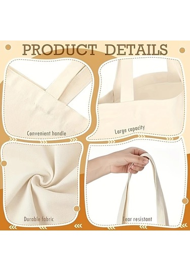 Willowhaven Bej 2 Parça Sublimasyon Bez Çanta 12.2x14.2 İnç Dıy Alışveriş Torbası