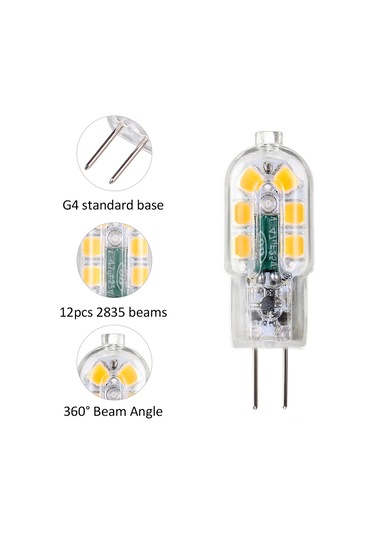 Youtek Tomshine 12'li G4 Led Ampul Seti - 3w Enerji Tasarruflu, 30000 Saat Ömür, Sıcak Beyaz Işık