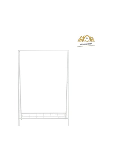 Oval Telli Beyaz Butik Askısı Konfeksiyon Askılık Elbise Askılığı Beyaz