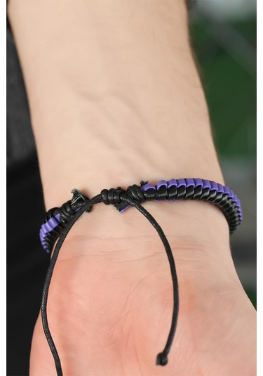 Mor Deri Erkek Bileklik - Tj-eb2739-ks Diğer